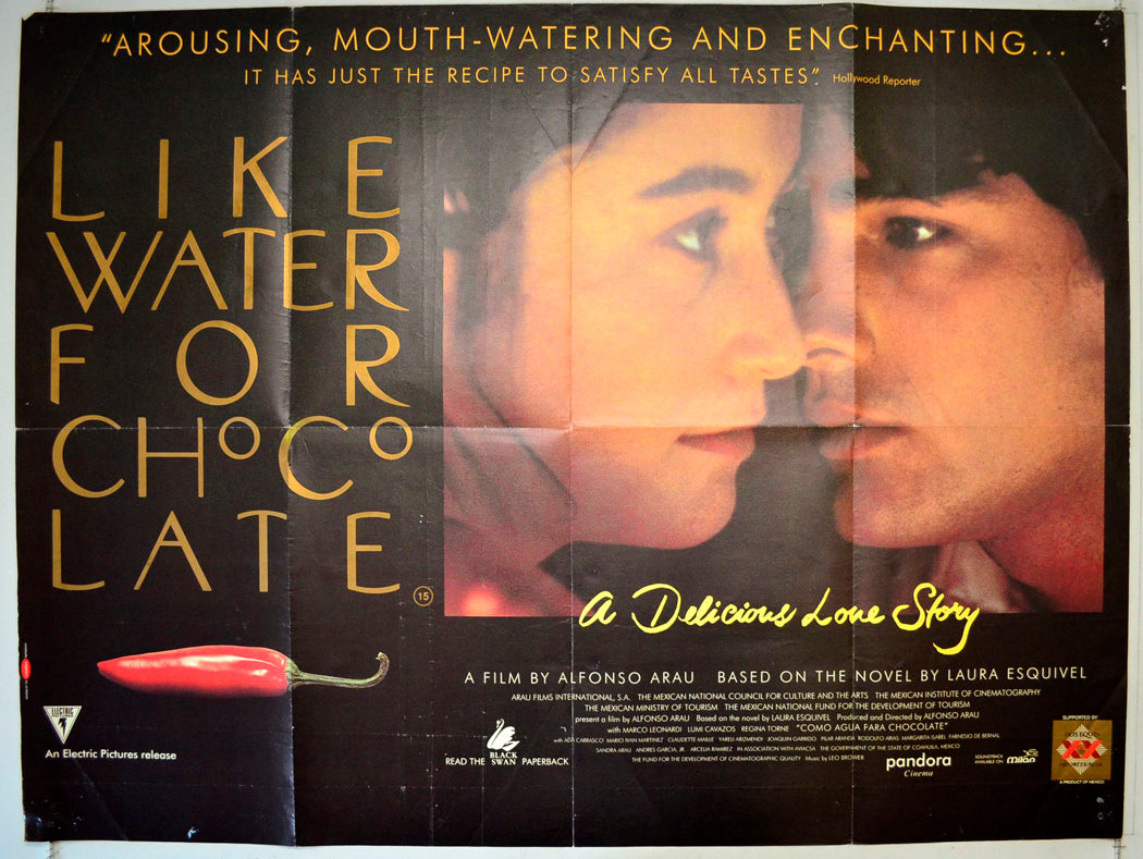 Like Water For Chocolate   (a.k.a. Como agua para chocolate) Original British Quad Poster - Film Poster - Movie Poster