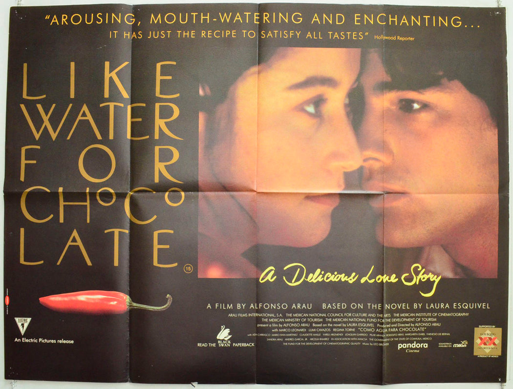 Like Water For Chocolate  (a.k.a. Como agua para chocolate)   Original British Quad Poster - Film Poster - Movie Poster 