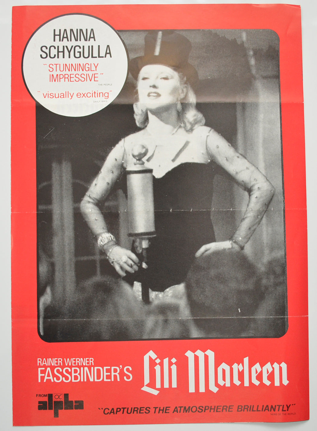 Lili Marleen Original 4 Page Cinema Exhibitors Campaign Pressbook (UK)