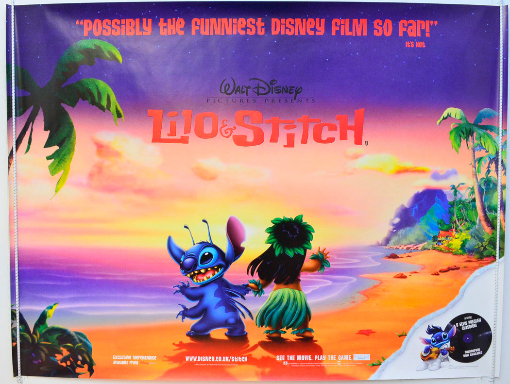 Lilo And Stitch Original British Quad Poster - Film Poster - Movie Poster 