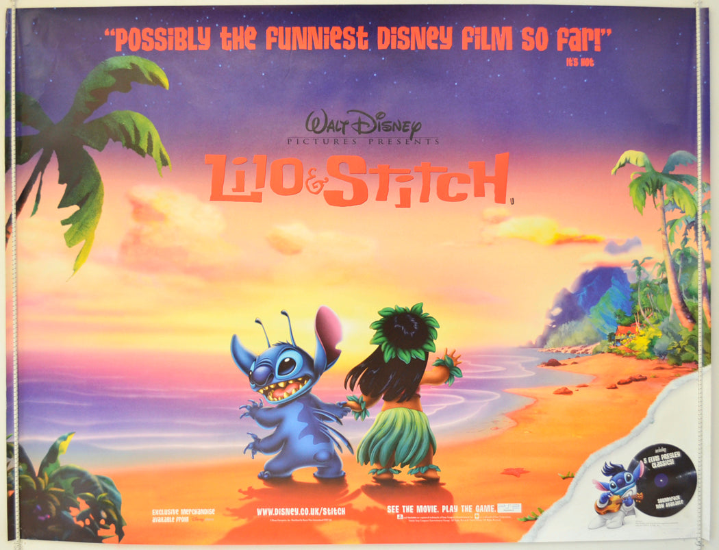 Lilo And Stitch   Original Quad Poster - Film Poster - Movie Poster 