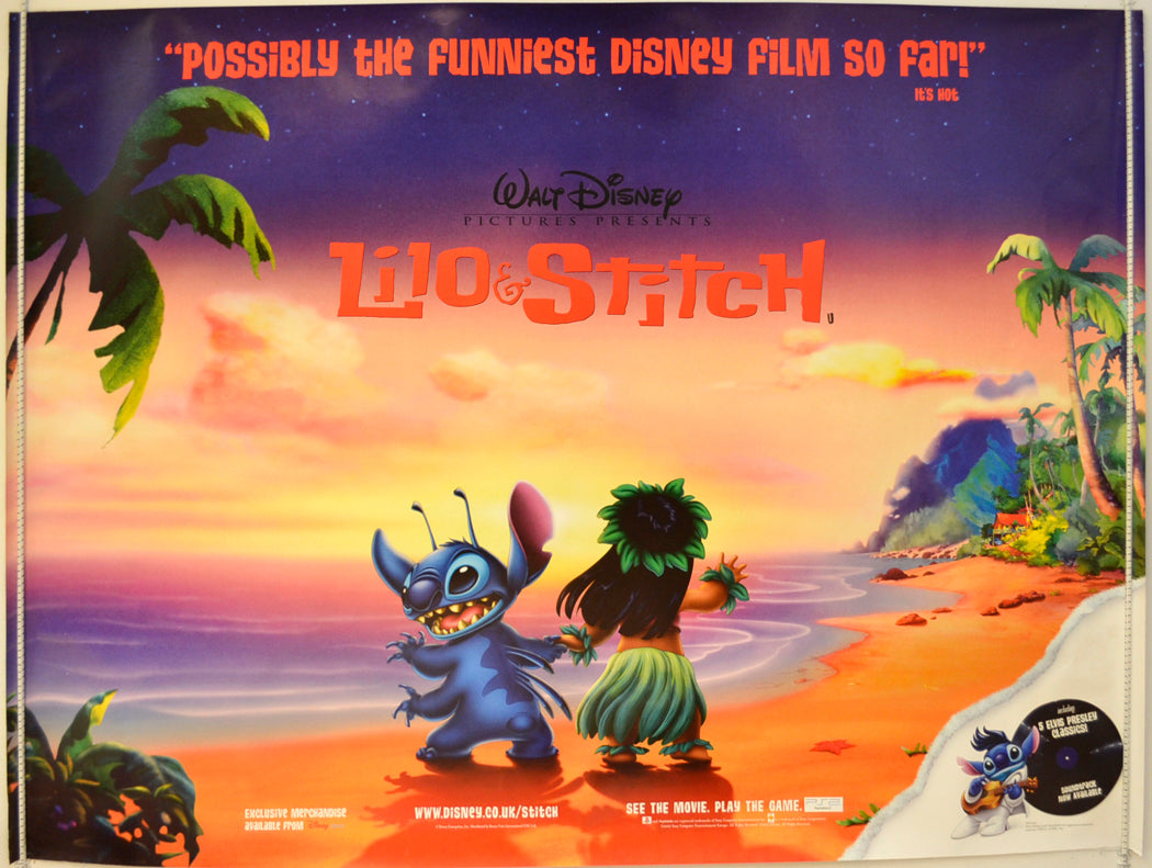 Lilo And Stitch  Original Quad Poster - Film Poster - Movie Poster 