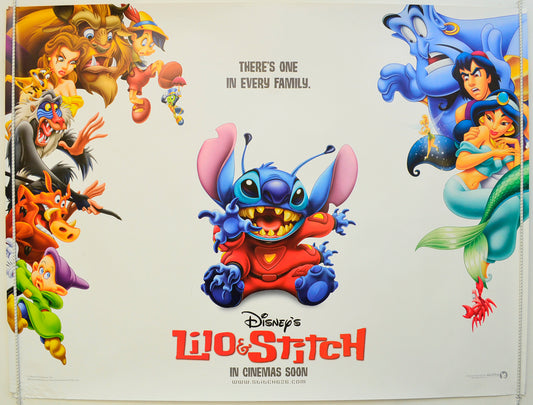 Lilo And Stitch  (Teaser / Advance Version)   Original Quad Poster - Film Poster - Movie Poster  