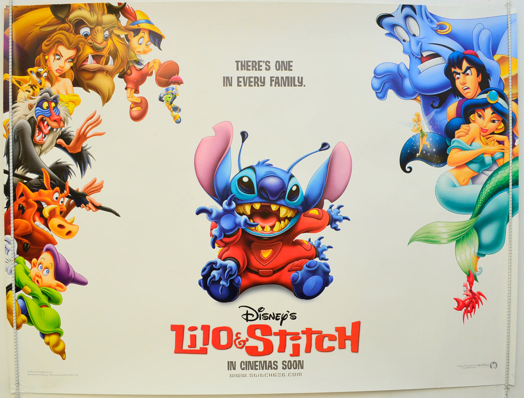 Lilo And Stitch  (Teaser / Advance Version)   Original Quad Poster - Film Poster - Movie Poster  