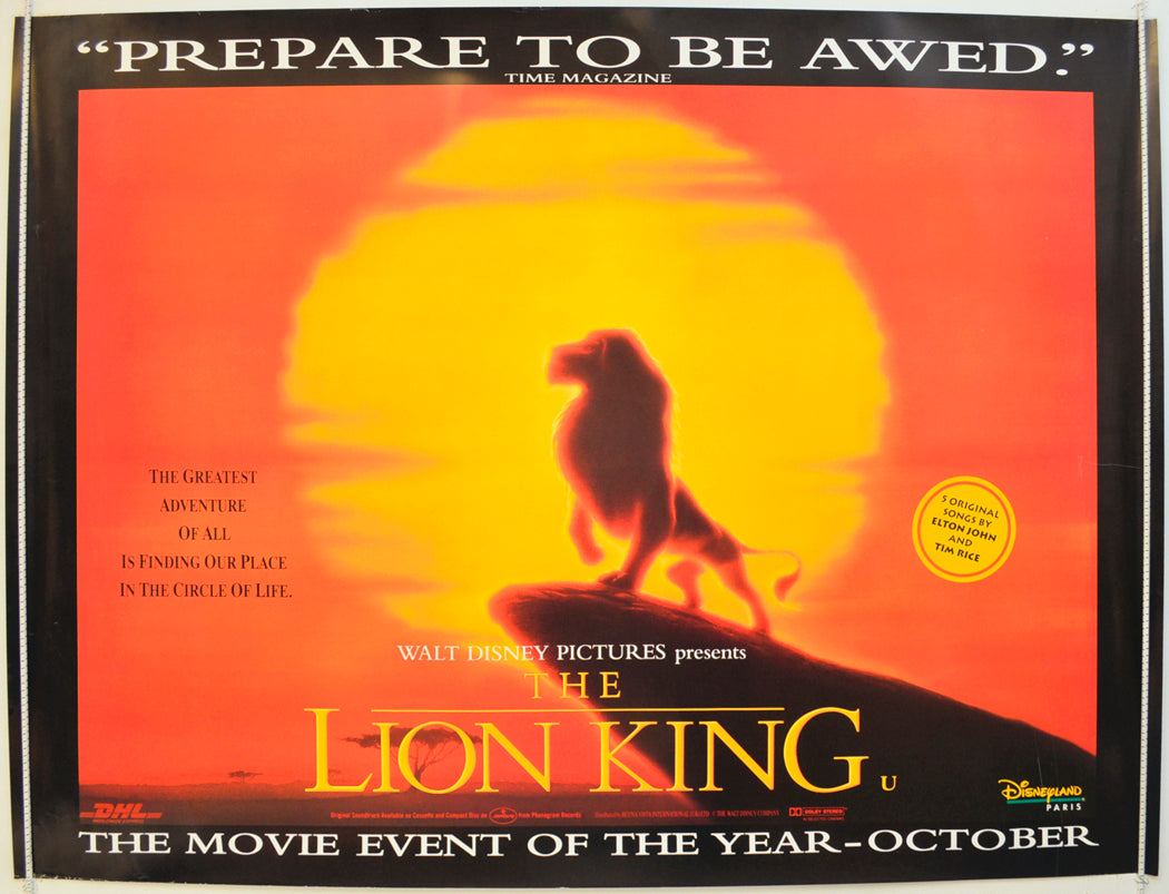 The Lion King Original Quad Poster - Film Poster - Movie Poster  