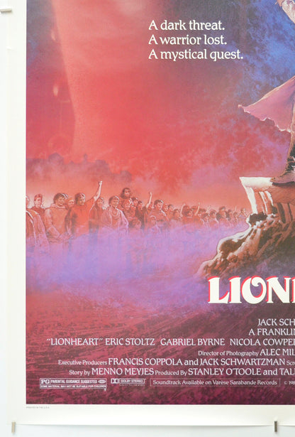 LIONHEART (Bottom Left) Cinema One Sheet Movie Poster 