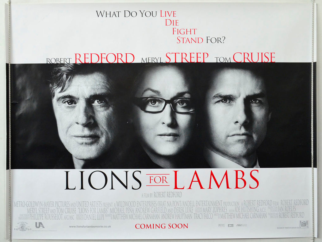 Lions For Lambs Original British Quad Poster - Movie Poster