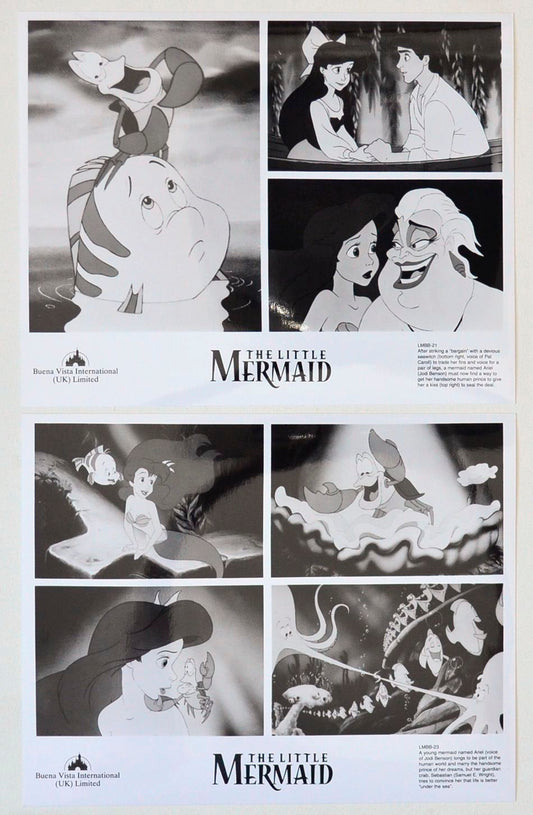 The Little Mermaid    2 Original Cinema Front Of House (FOH) Black And White Stills – Press Stills – Movie Stills     