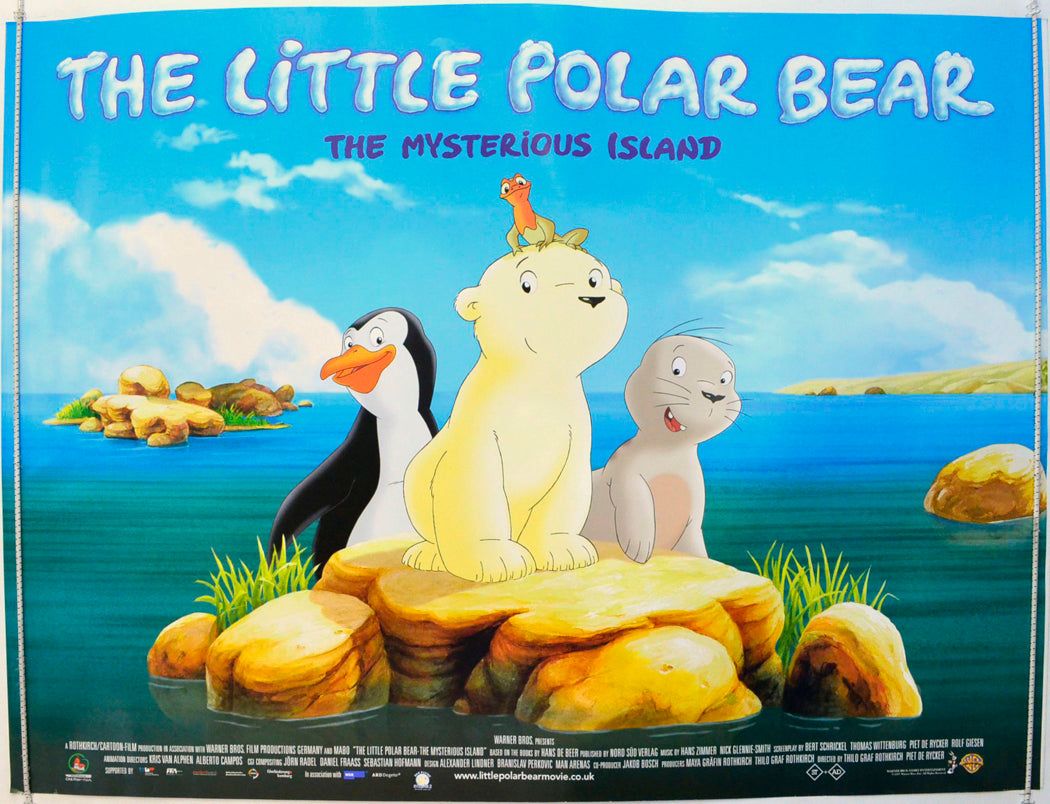 The Little Polar Bear : The Mysterious Island Original British Quad Poster - Film Poster - Movie Poster 