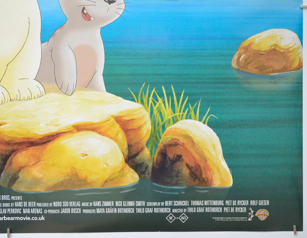 THE LITTLE POLAR BEAR : THE MYSTERIOUS ISLAND (Bottom Right) Cinema Quad Movie Poster 