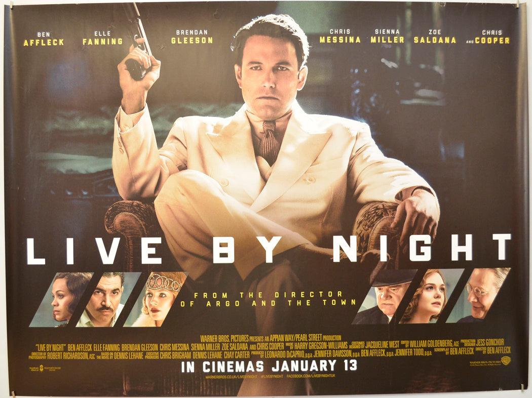 Live By Night Original Quad Poster - Film Poster - Movie Poster