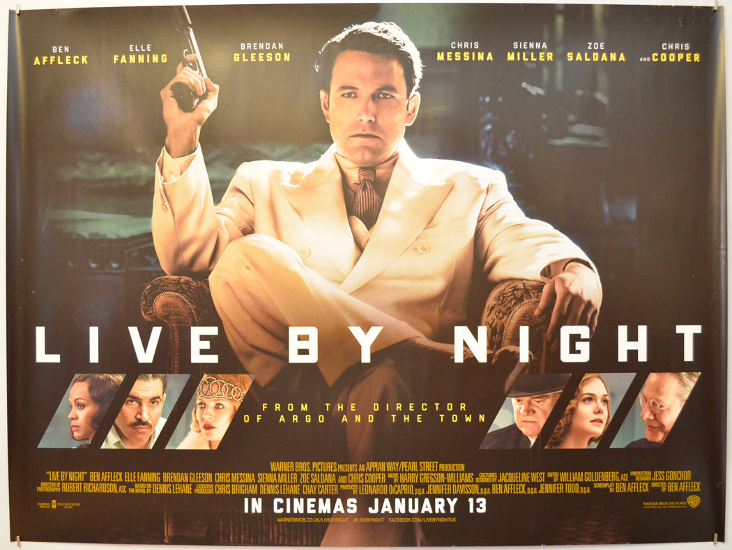 Live By Night Original Quad Poster - Film Poster - Movie Poster