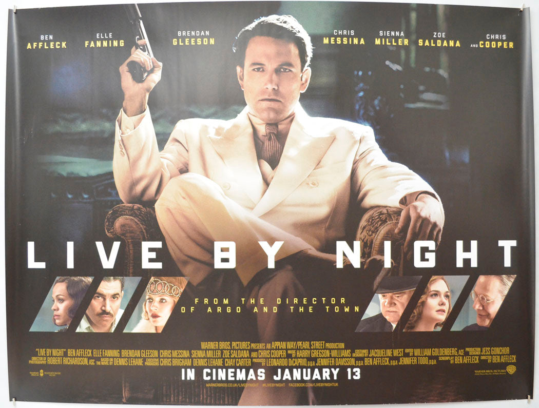 Live By Night  Original Quad Poster - Film Poster - Movie Poster