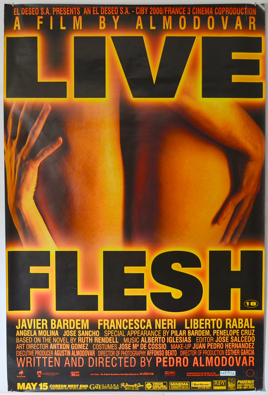 Live Flesh  (a.k.a Carne trémula)  Original British 4 Sheet Poster  - Film Poster - Movie Poster