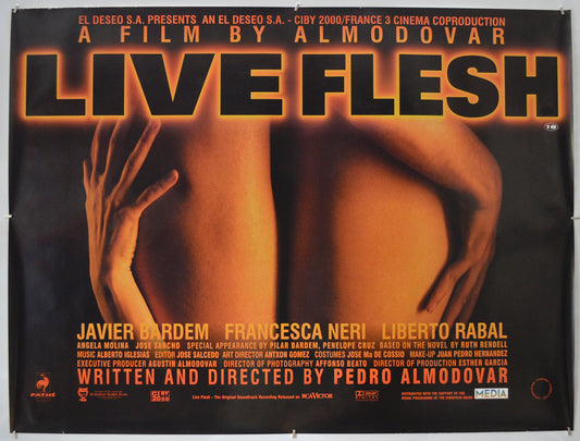 Live Flesh (a.k.a Carne trémula) Original Quad Poster - Film Poster - Movie Poster