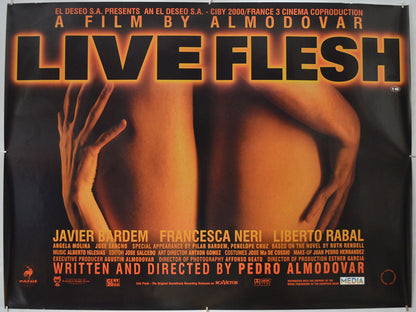 Live Flesh (a.k.a Carne trémula) Original Quad Poster - Film Poster - Movie Poster