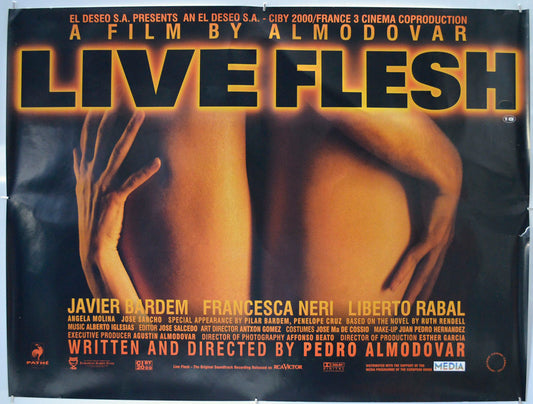 Live Flesh (a.k.a Carne trémula) Original Quad Poster - Film Poster - Movie Poster