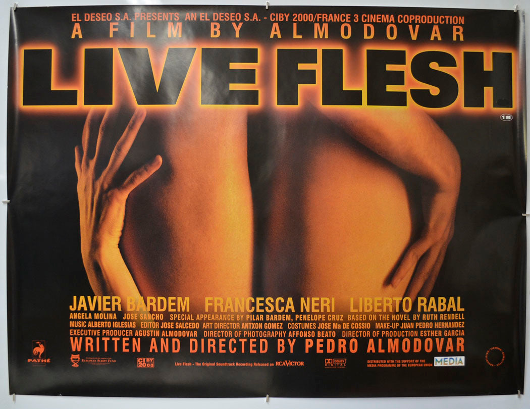 Live Flesh (a.k.a Carne trémula) Original Quad Poster - Film Poster - Movie Poster