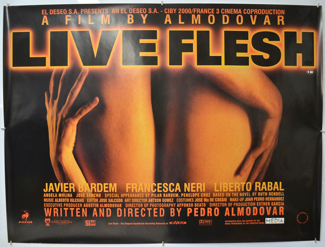 Live Flesh (a.k.a Carne trémula) Original Quad Poster - Film Poster - Movie Poster