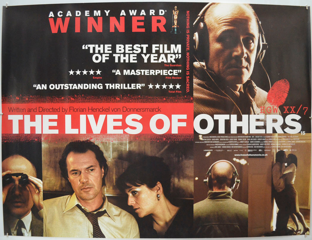 The Lives Of Others (a.k.a. Das Leben der Anderen) Original Quad Poster - Film Poster - Movie Poster