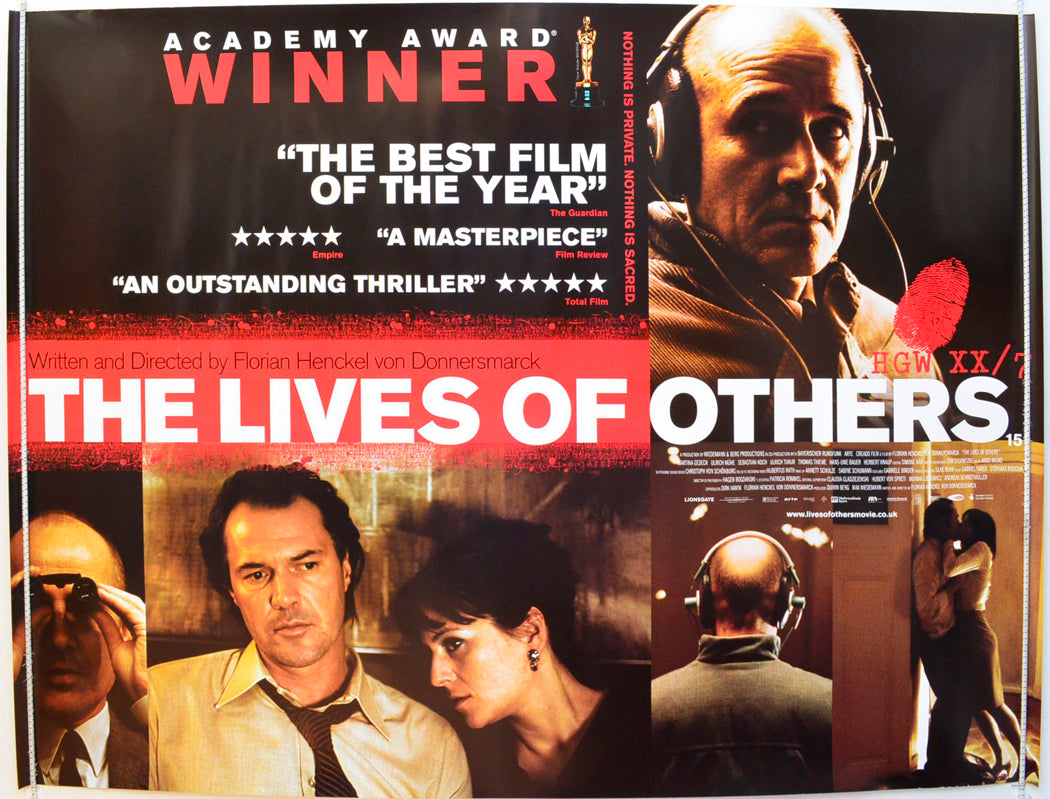 The Lives Of Others  (a.k.a. Das Leben der Anderen)   Original British Quad Poster - Film Poster - Movie Poster 