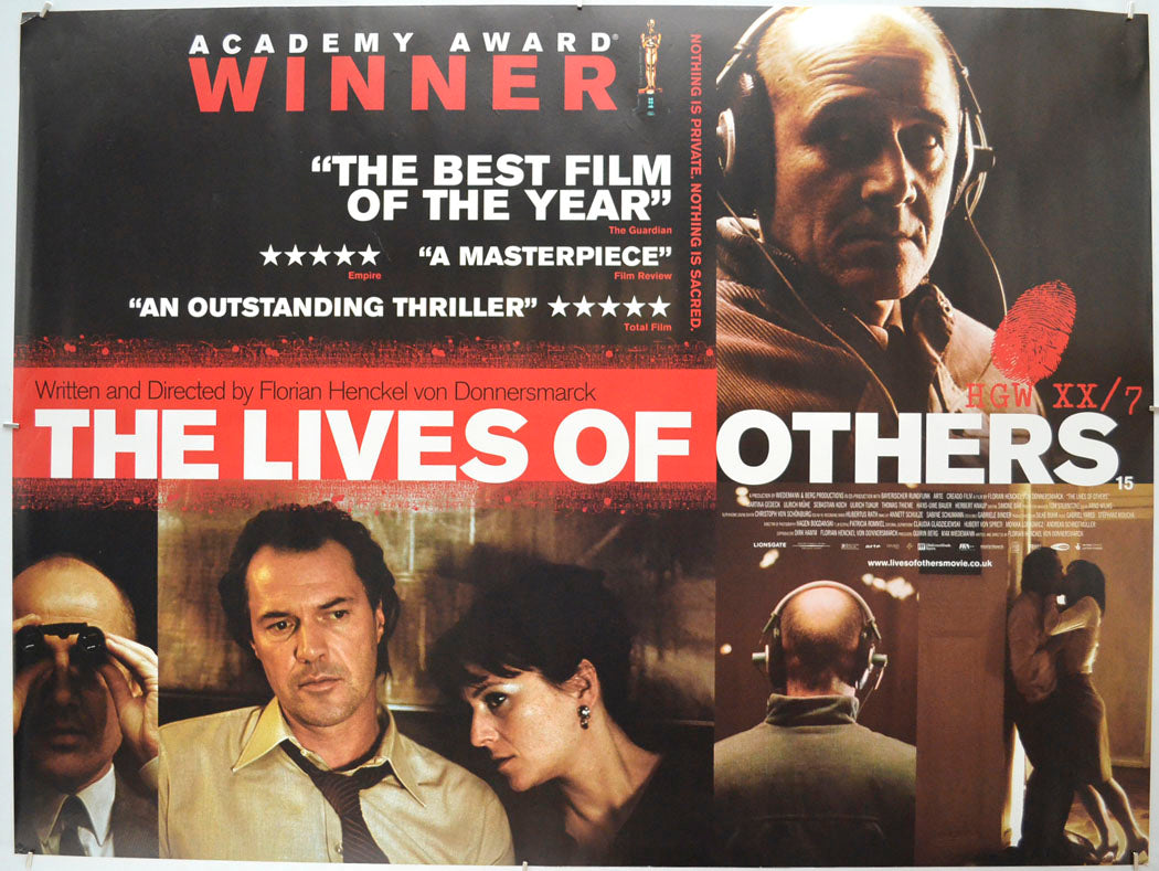 The Lives Of Others (a.k.a. Das Leben der Anderen) Original Quad Poster - Film Poster - Movie Poster