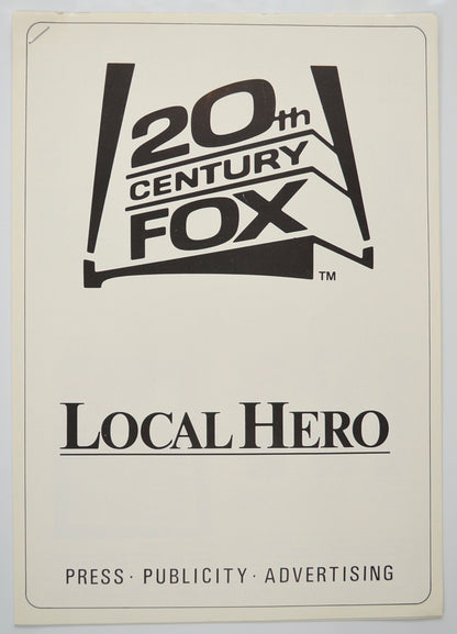 Local Hero Original 6 Page Cinema Exhibitors Campaign Pressbook (UK)