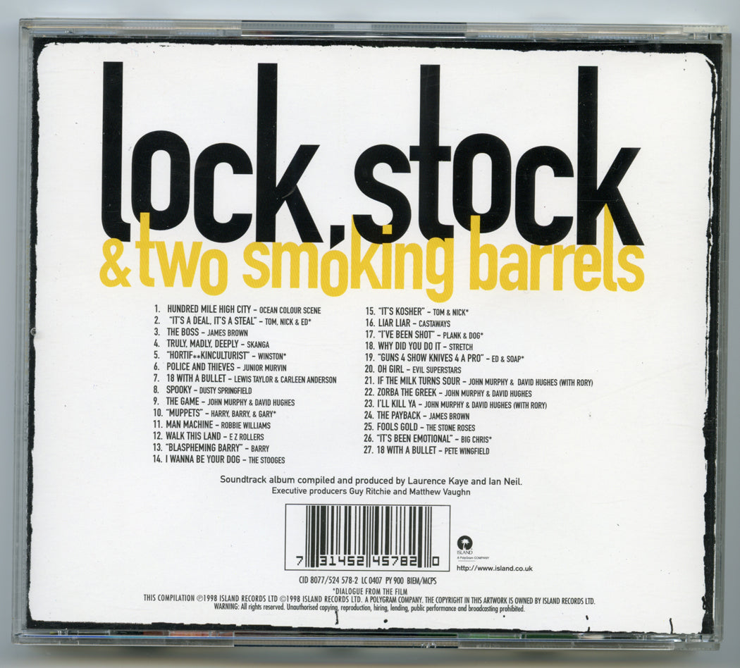 LOCK, STOCK AND TWO SMOKING BARRELS Original CD Soundtrack (back) 