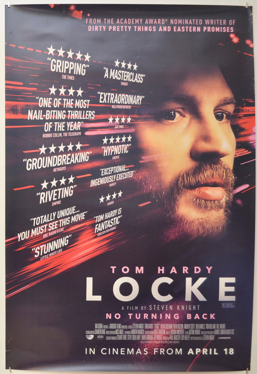 Locke Original One Sheet Poster - Film Poster - Movie Poster