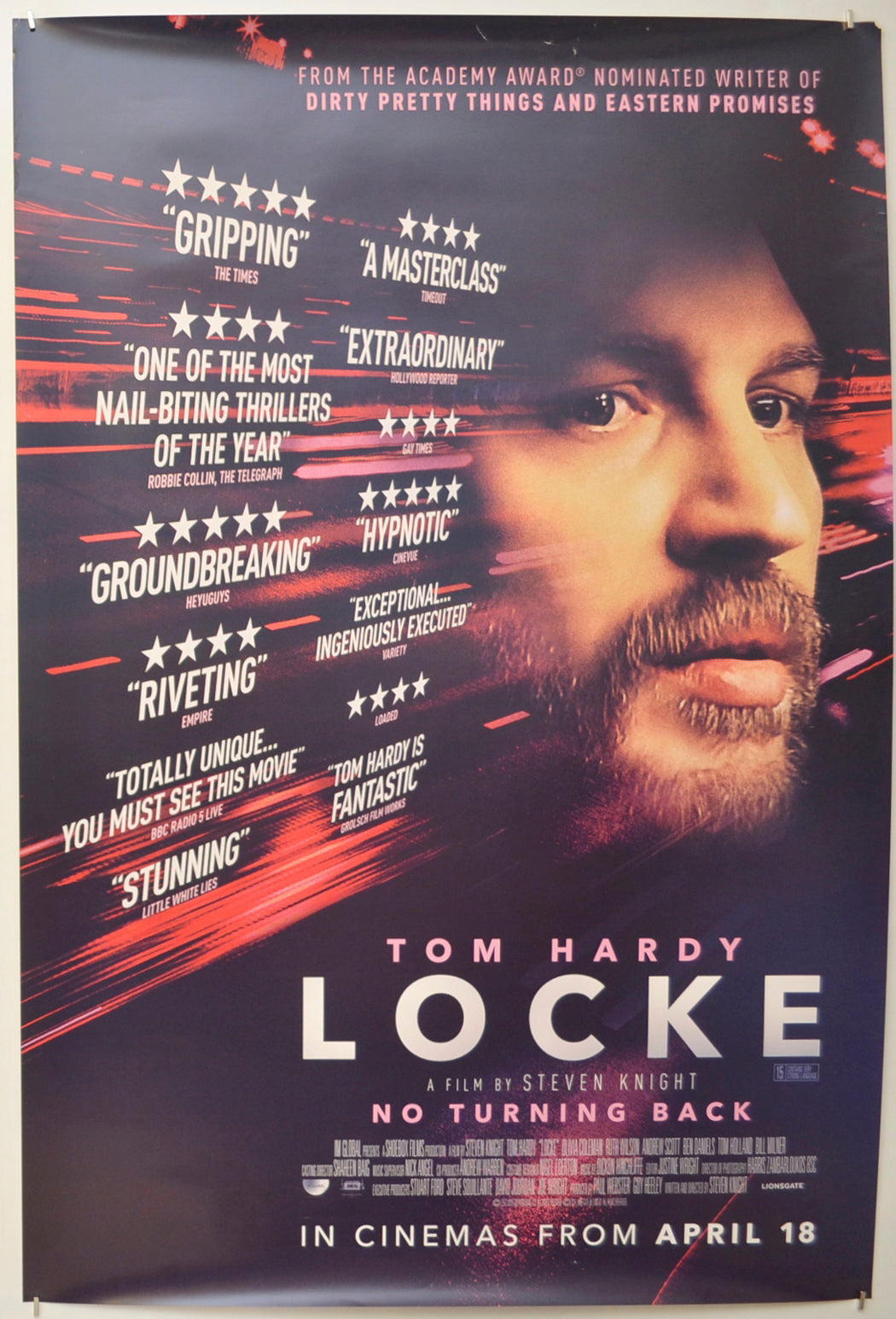 Locke Original One Sheet Poster - Film Poster - Movie Poster