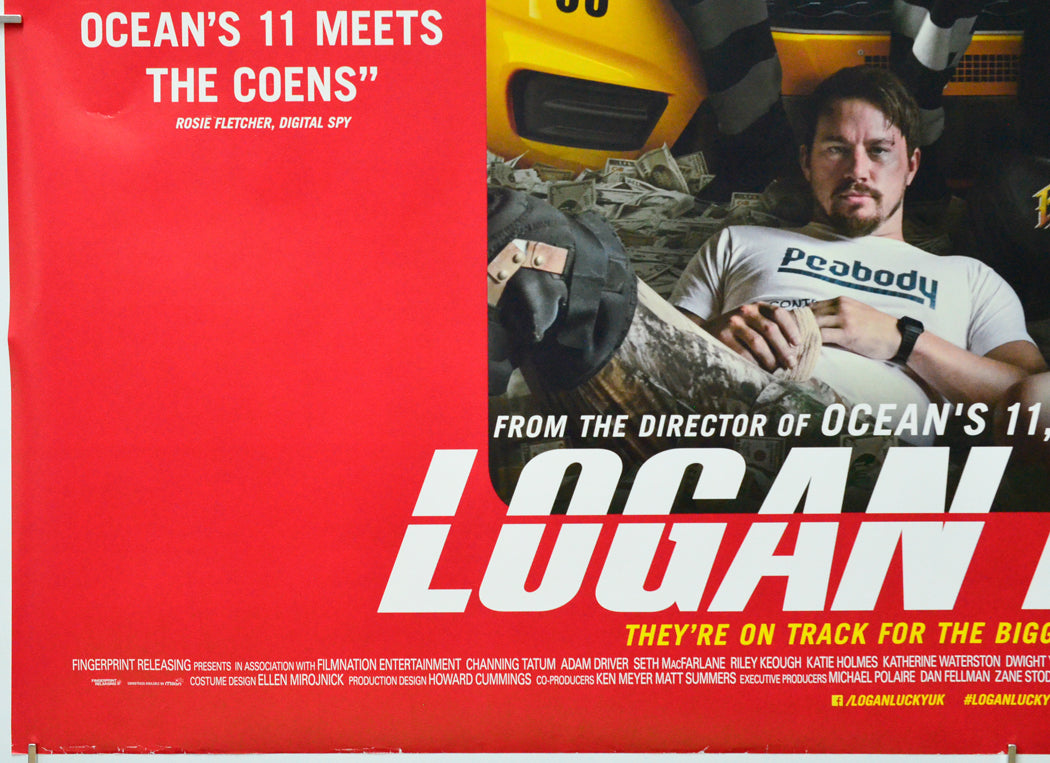 Logan Lucky (Bottom Left) Cinema Quad Movie Poster 