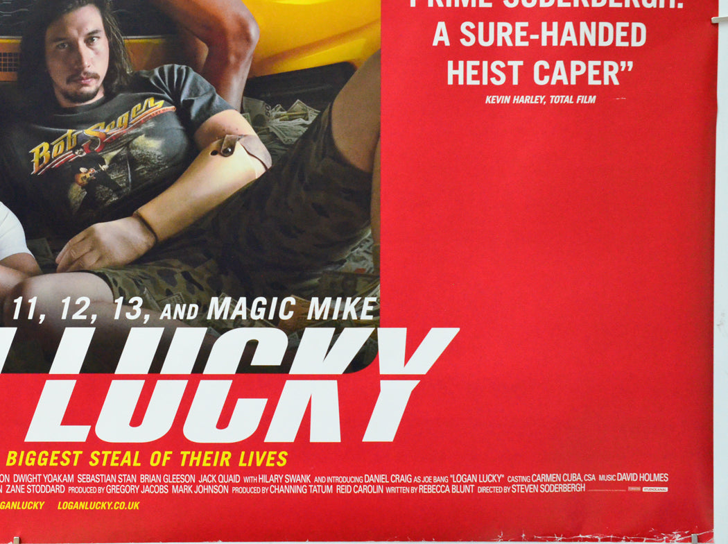 Logan Lucky (Bottom Right) Cinema Quad Movie Poster 