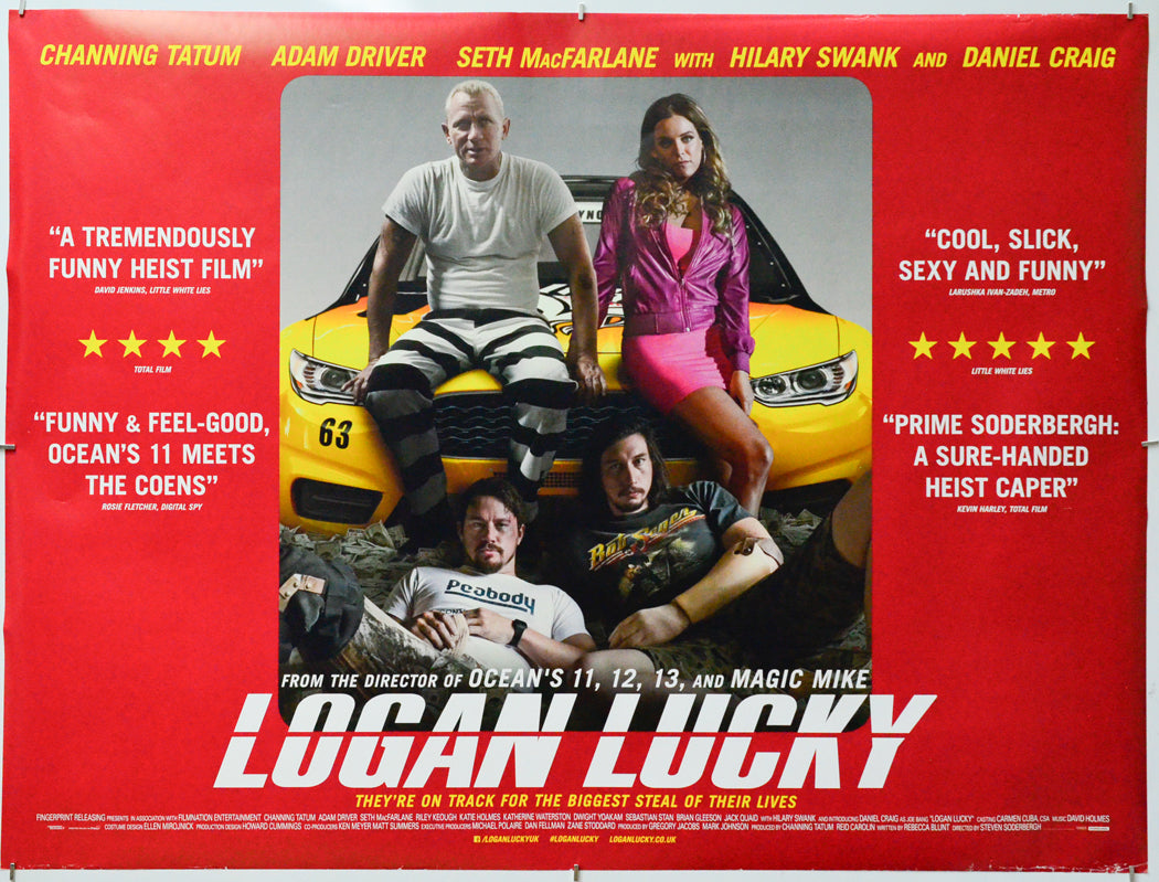 Logan Lucky - Original Quad Poster - Film Poster - Movie Poster