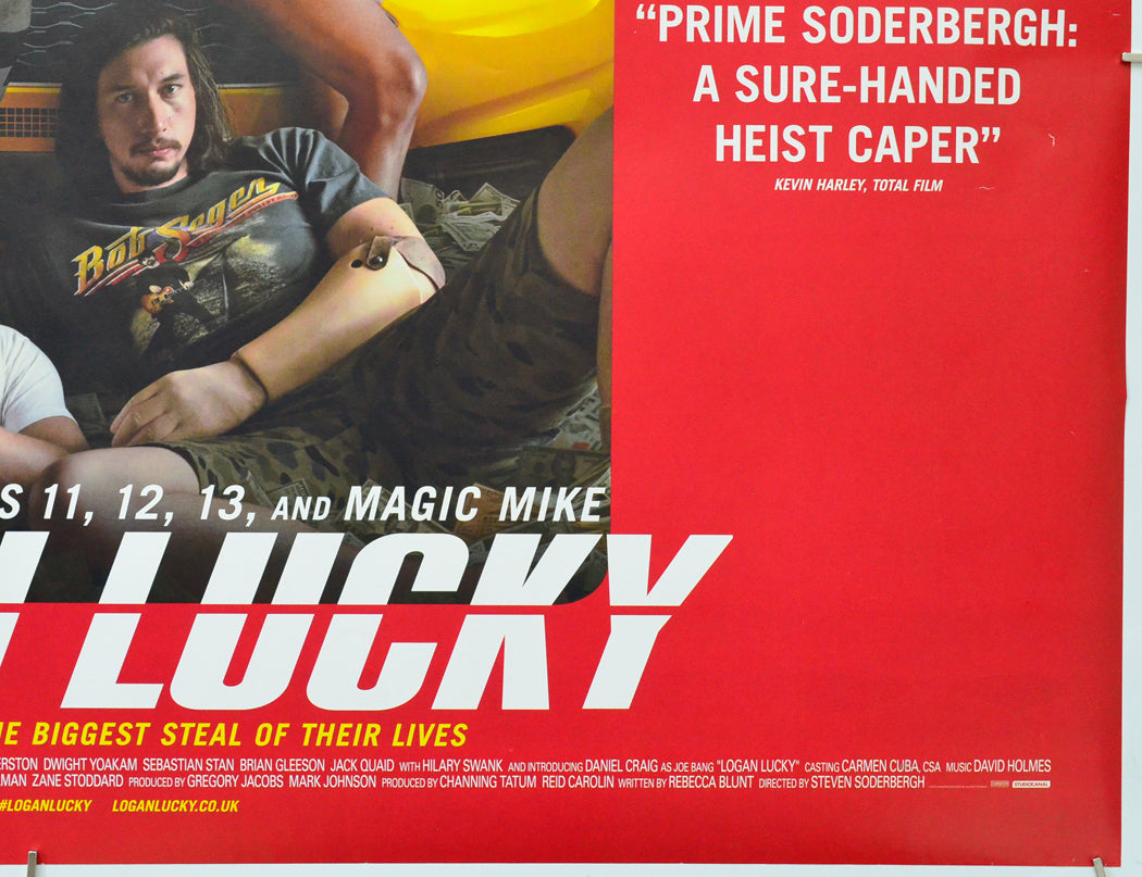 Logan Lucky (Bottom Right) Cinema Quad Movie Poster 