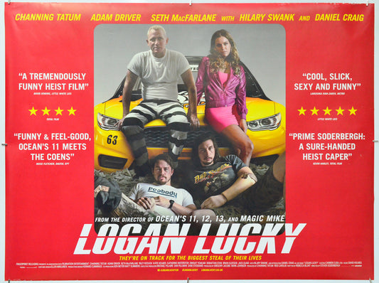 Logan Lucky - Original Quad Poster - Film Poster - Movie Poster