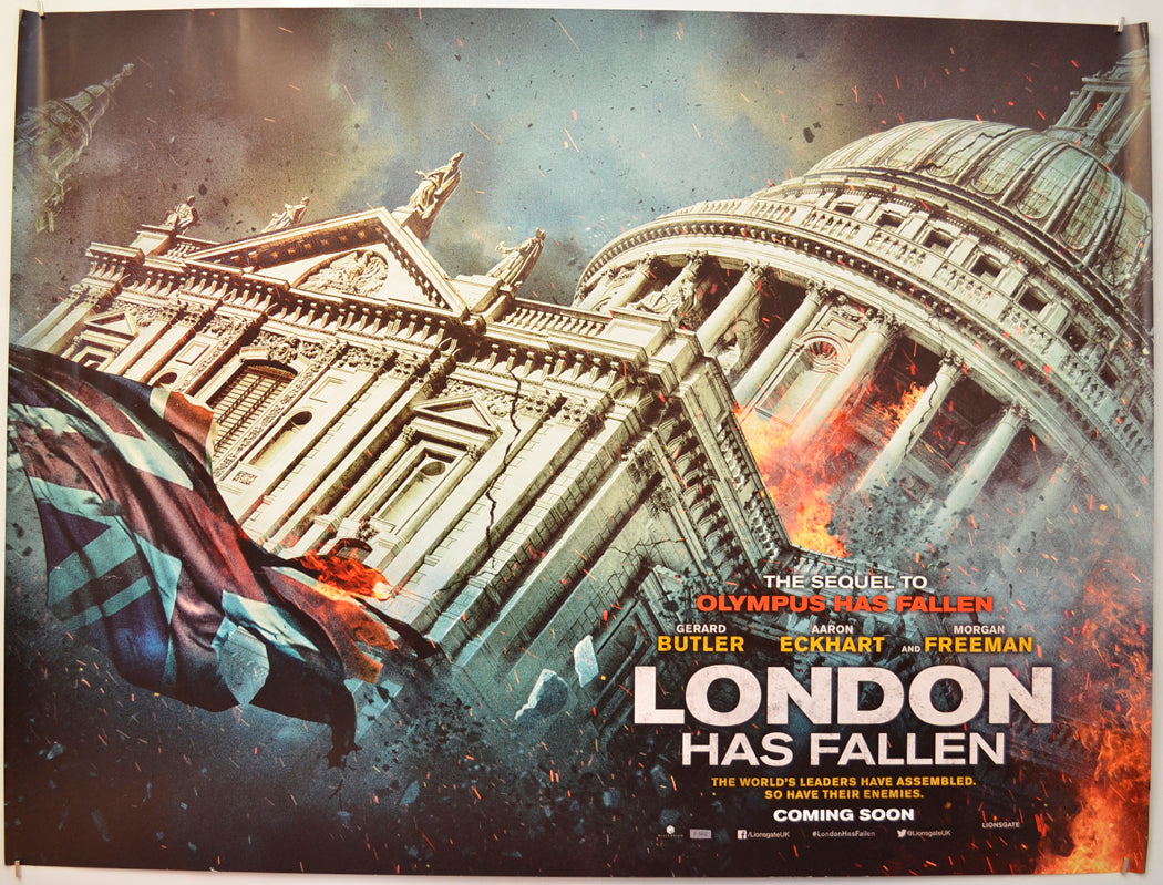 London Has Fallen (St Pauls Teaser / Advance Version)  Original Quad Poster - Film Poster - Movie Poster