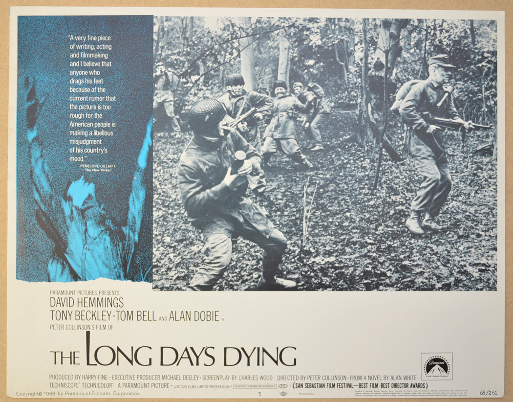 THE LONG DAYS DYING (Card 5) Cinema Lobby Card Set 