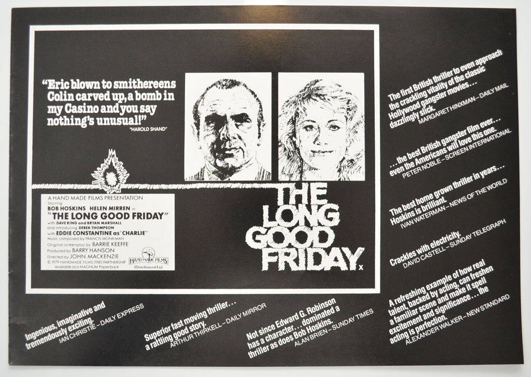 The Long Good Friday Original 4 Page Cinema Exhibitors Campaign Pressbook (UK)