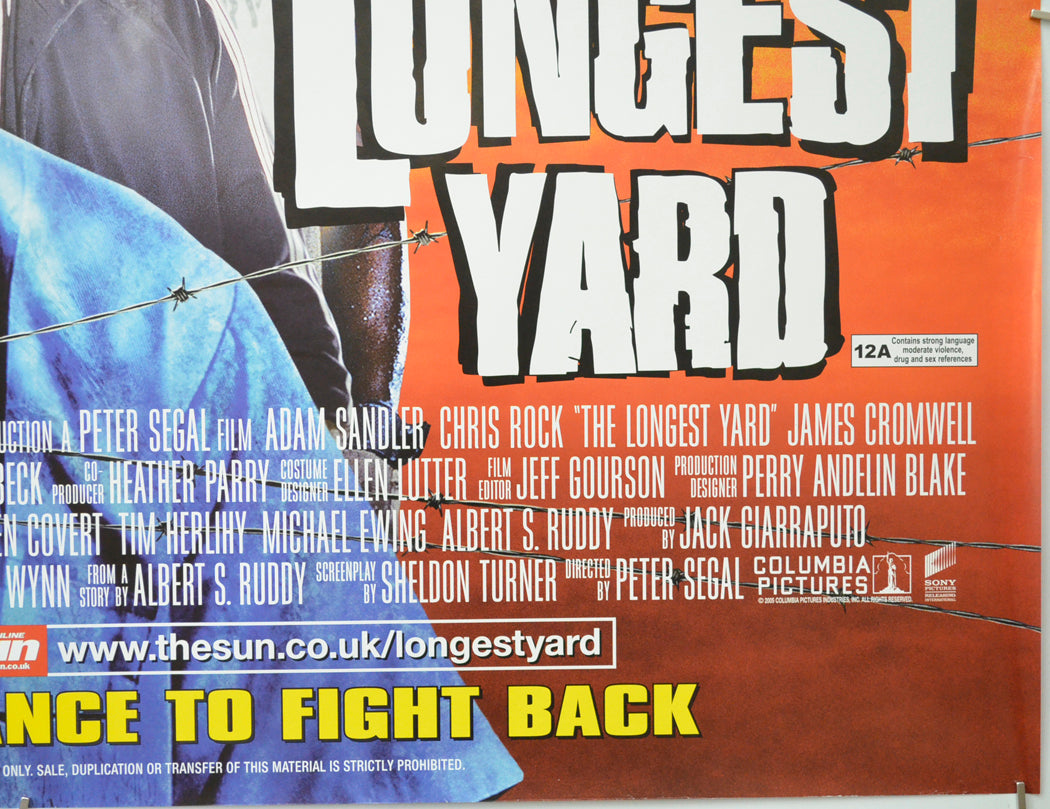 THE LONGEST YARD (Bottom Right) Cinema Quad Movie Poster 