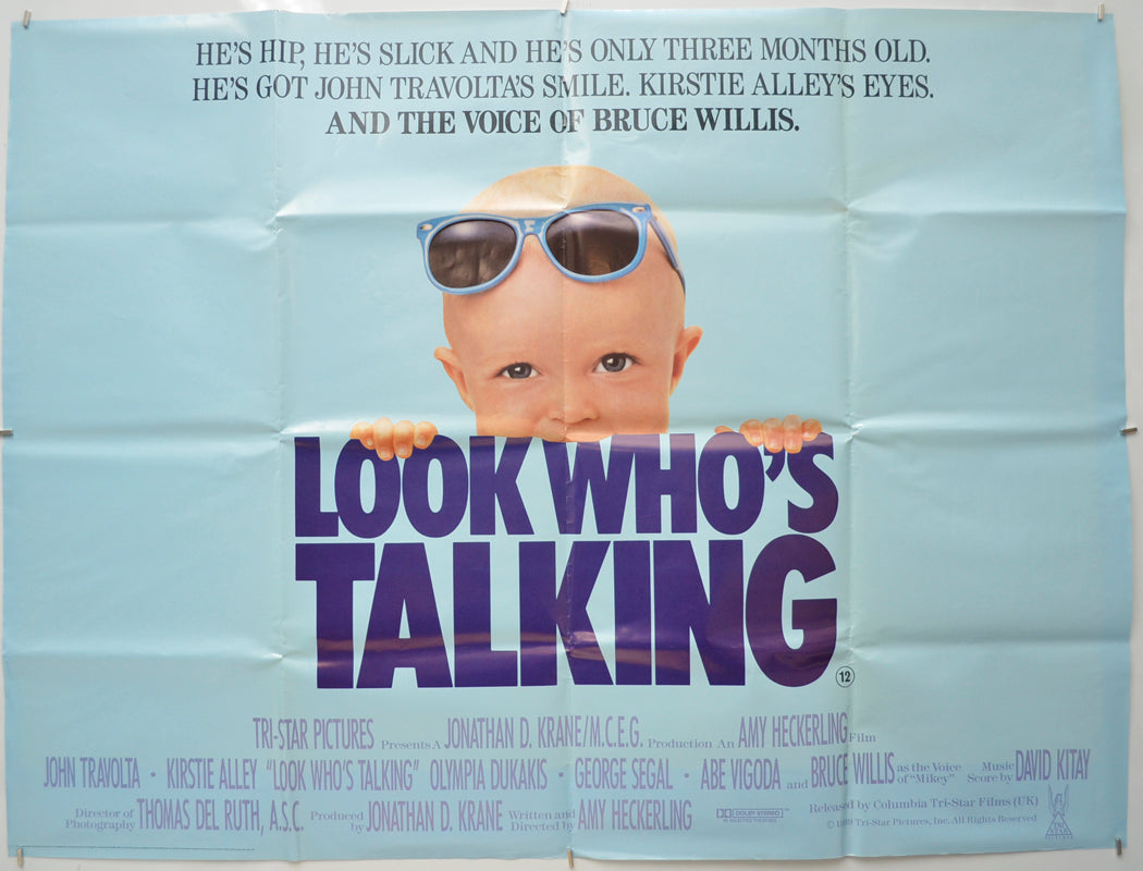 Look Who's Talking  Original Quad Movie Poster  