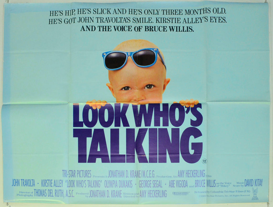 Look Who's Talking Original British Quad Poster - Film Poster - Movie Poster 