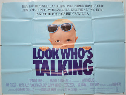 Look Who's Talking  Original Quad Movie Poster  