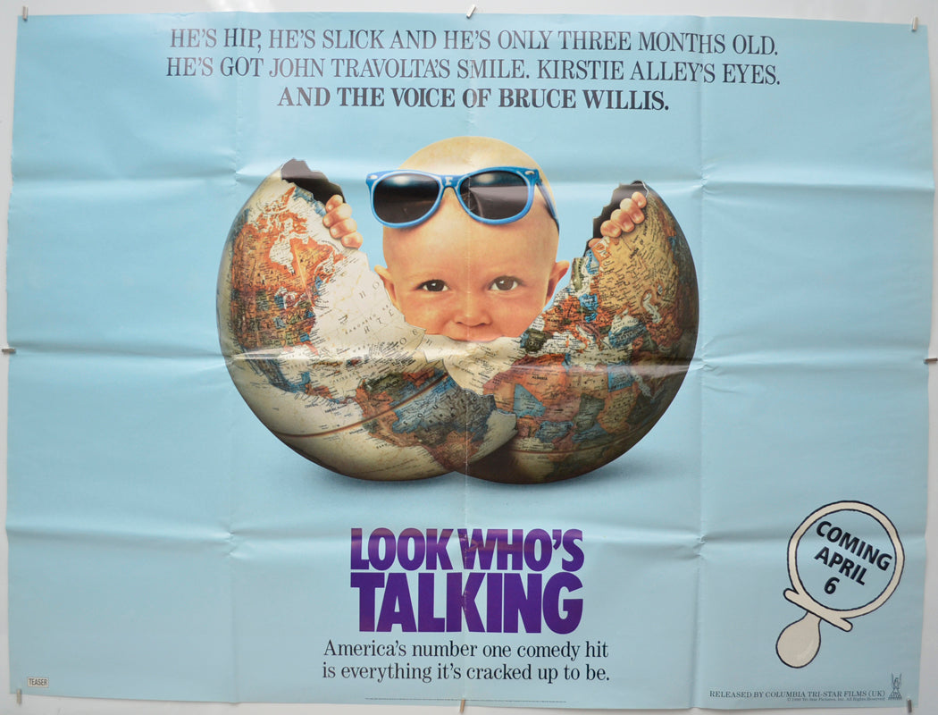 Look Who's Talking (teaser)  Original Quad Movie Poster  