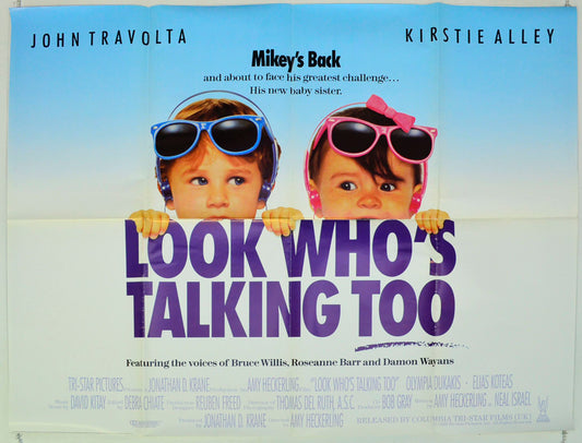 Look Who's Talking Too Original British Quad Poster - Film Poster - Movie Poster 