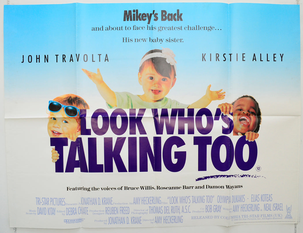 Look Who's Talking Too Original Quad Poster - Film Poster - Movie Poster  