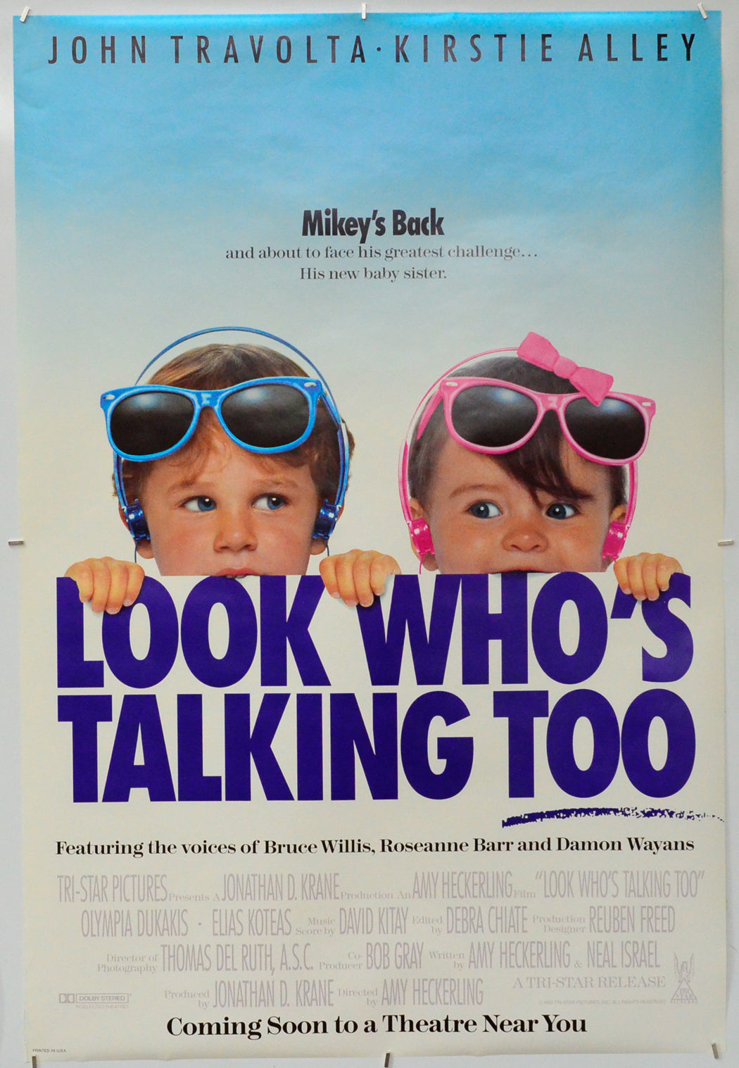 Look Who's Talking Too - Original One Sheet Poster - Film Poster - Movie Poster 