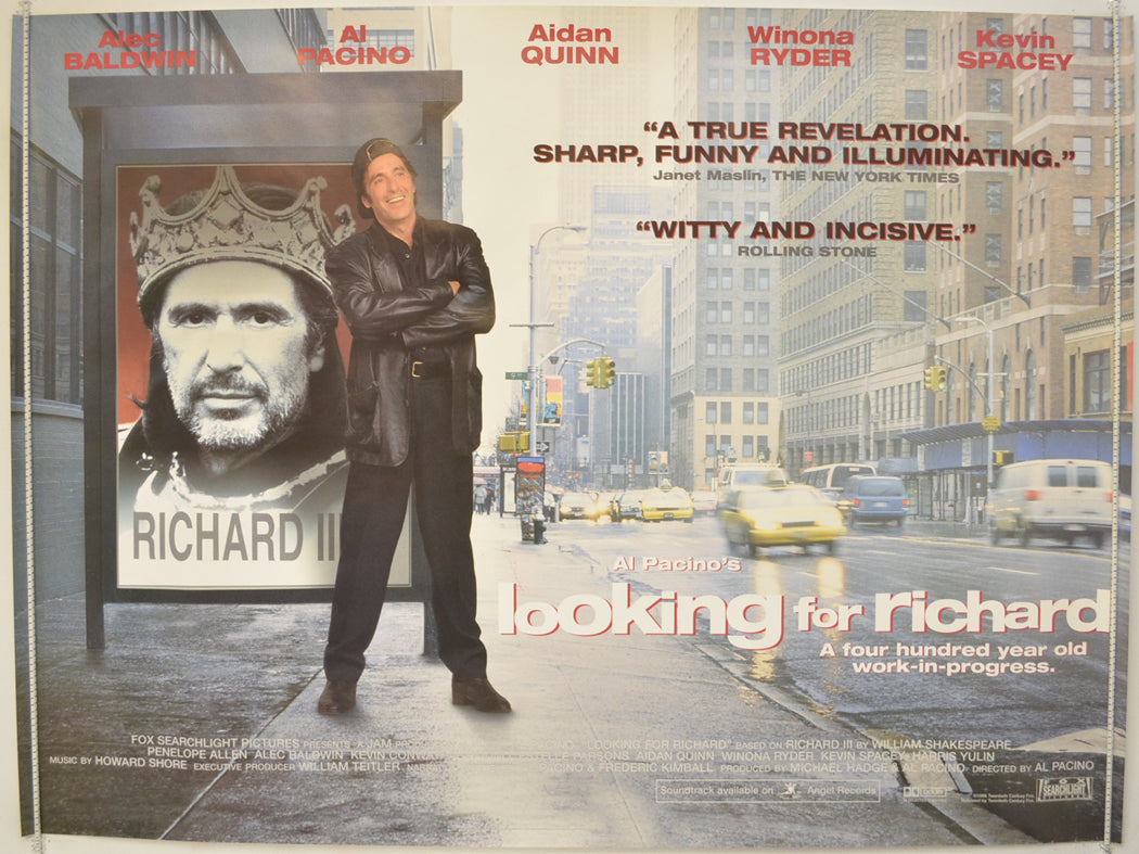 Looking For Richard  Original Quad Poster - Film Poster - Movie Poster