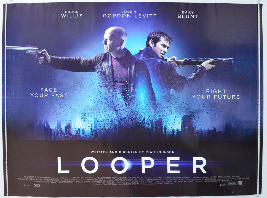 Looper Original British Quad Poster - Film Poster - Movie Poster 