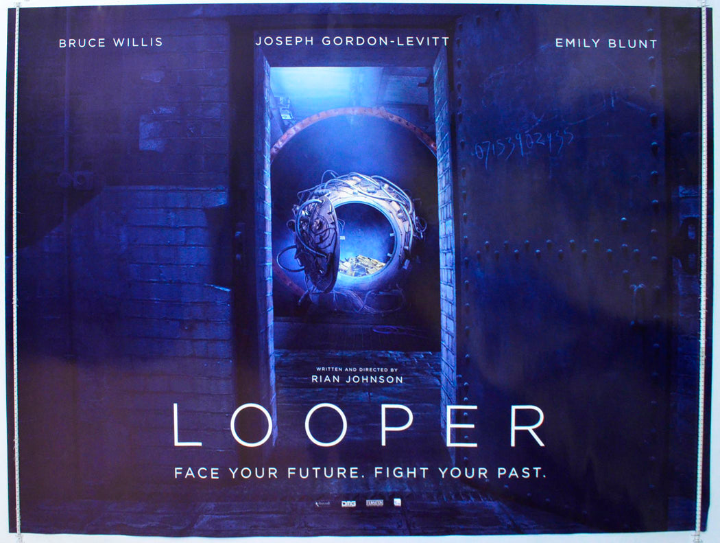 Looper  (Teaser / Advance Version)   Original British Quad Poster - Film Poster - Movie Poster 