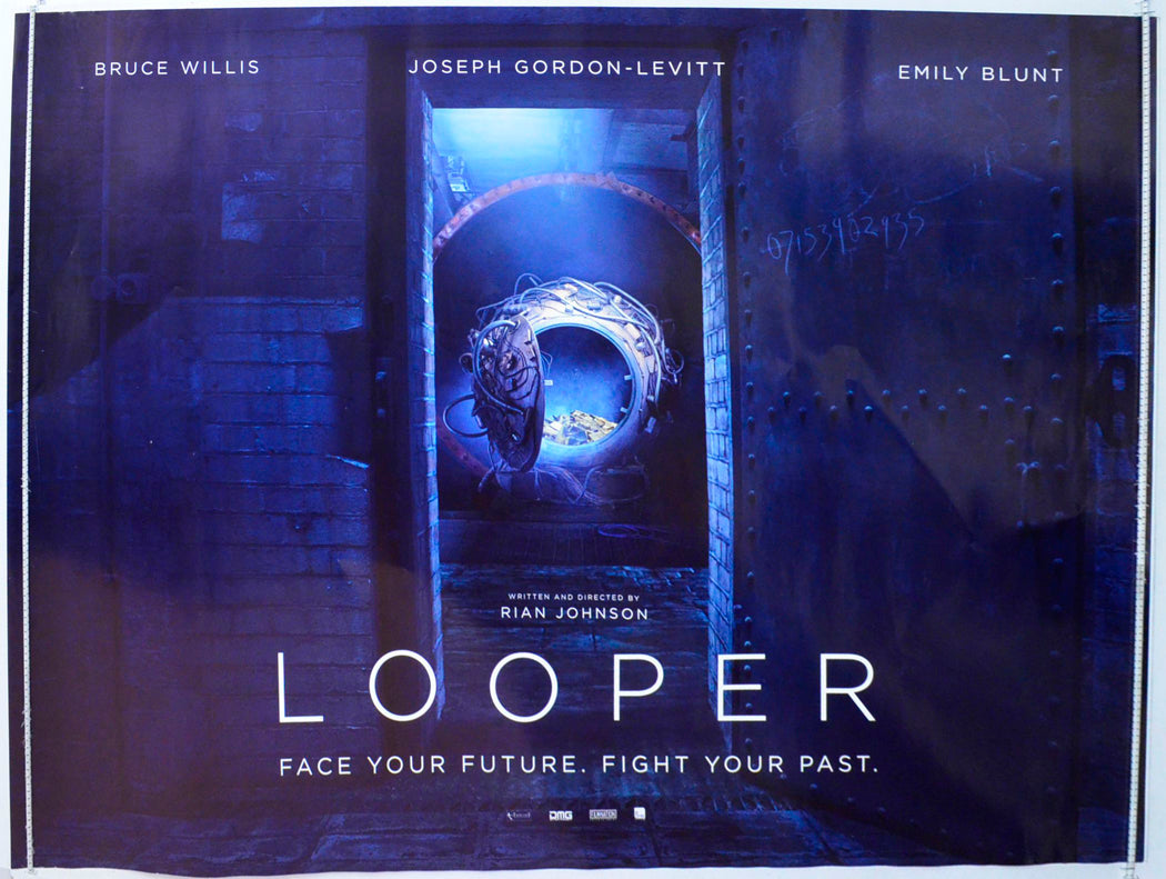 Looper  (Teaser / Advance Version)   Original British Quad Poster - Film Poster - Movie Poster 